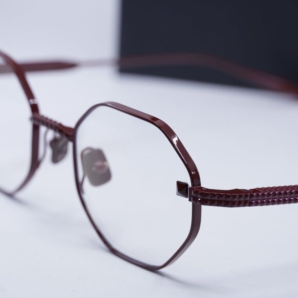 Valentino V-STUD VLX-122B Geometric Eyeglasses - Bordeaux 52mm - Picture 2 of 10